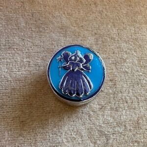 Fairy Locket Pendant Necklace Charm‎ Mini Keepsake Secret Wish Box Silver Blue